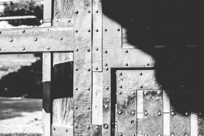 Close-up of wooden door