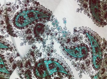 Close-up high angle view of floral pattern