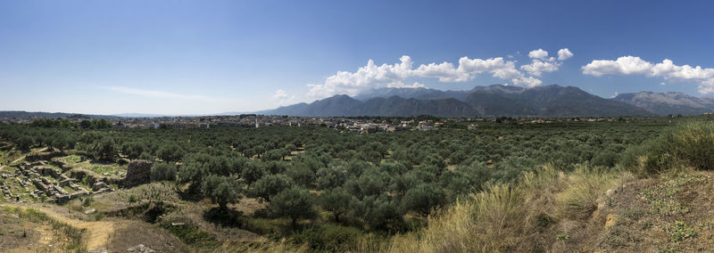 Panoramic view of landscape against sky