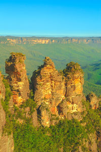 Rock formations on landscape
