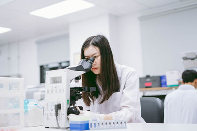 Scientist working in laboratory