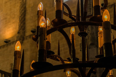 View of illuminated lights at night