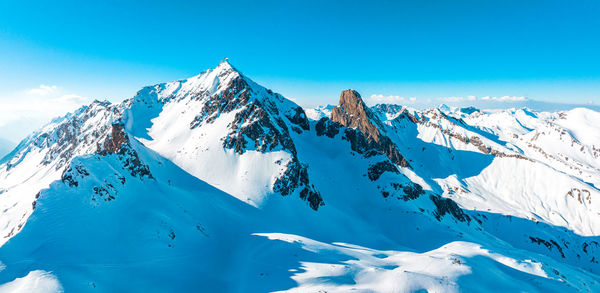 Alpine ski resort st. anton am arlberg in winter time