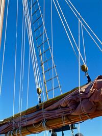 Low angle view of built structure against blue sky