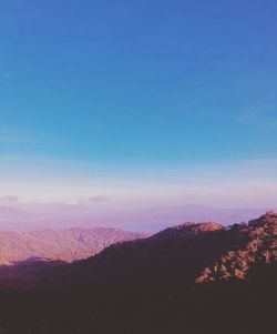 Scenic view of landscape against sky during sunset