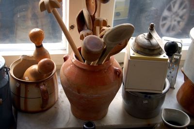 Close-up of bowls in bowl