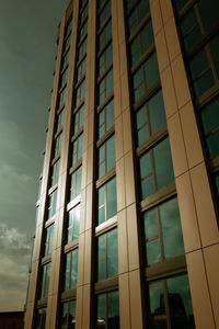 Low angle view of modern building against sky