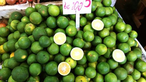 Vegetables for sale at market stall