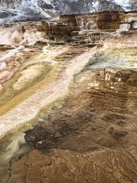 View of water flowing through land