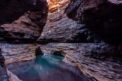 Rock formations in water