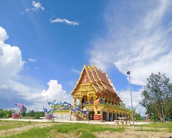 Traditional building against blue sky