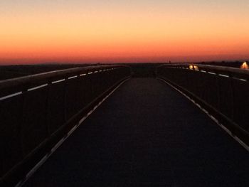 Road against sky during sunset