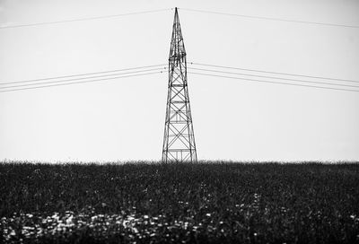 Low angle view of power lines