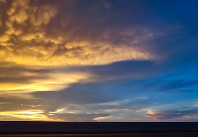 Low angle view of sky during sunset