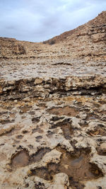 Scenic view of desert against sky