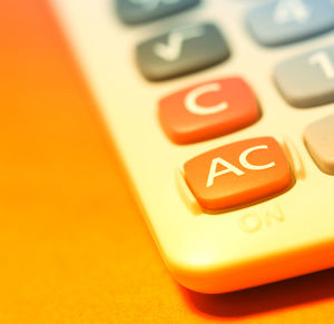 Close-up of text on table