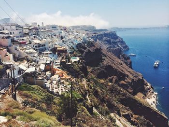 View of boats in sea
