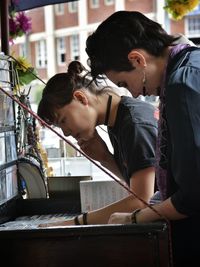 Close-up of young couple