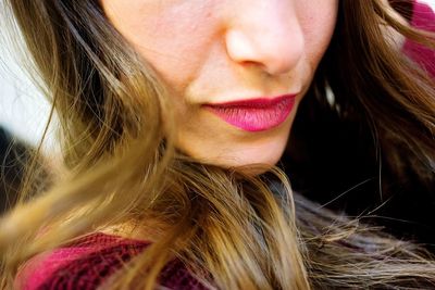 Close-up portrait of young woman