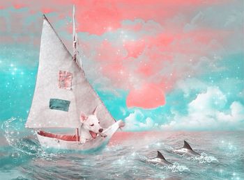 Scenic view of sea against sky