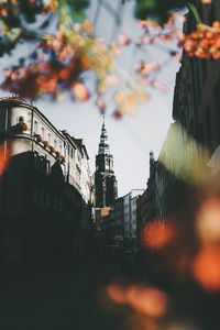 Low angle view of buildings in city