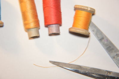 Close-up of colored pencils on table