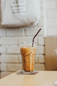 Close-up of coffee on table