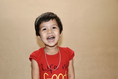 Portrait of smiling little cute girl