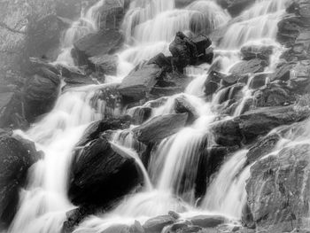Scenic view of waterfall