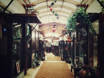 View of empty walkway