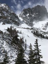 Snowy mountains in rocky mountain national park