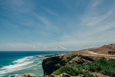 Scenic view of sea against sky