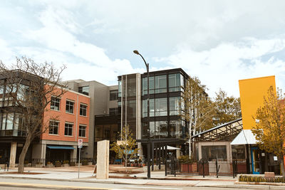 Low angle view of buildings against sky