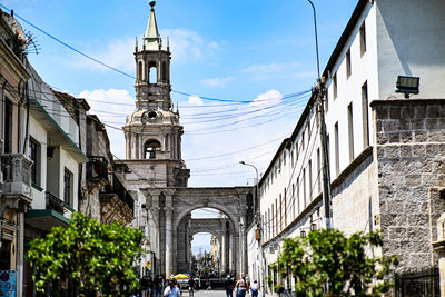 Low angle view of historic building