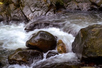 Scenic view of waterfall