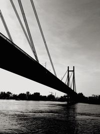 Low angle view of bridge over river