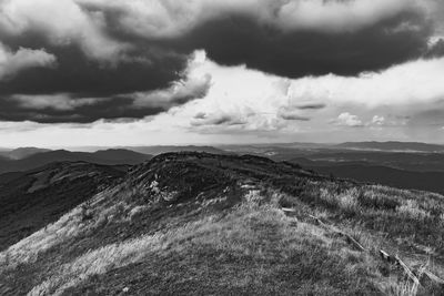 Scenic view of dramatic landscape against sky