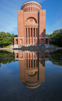 Reflection of building in lake