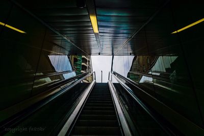 Staircase in illuminated building