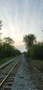 View of railroad tracks against sky