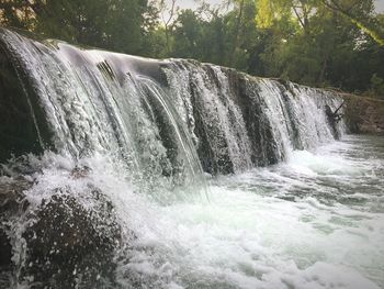 Scenic view of waterfall