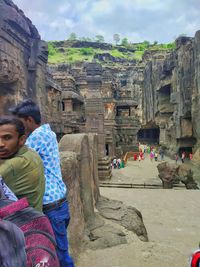 Tourists at a temple