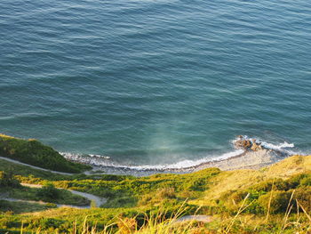 High angle view of beach