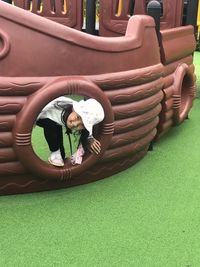 Portrait of a girl lying down