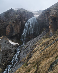 Scenic view of waterfall