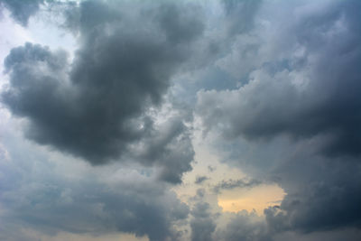 Low angle view of storm clouds in sky