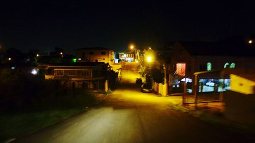 Illuminated street light at night