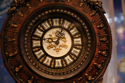 Close-up of vintage clock