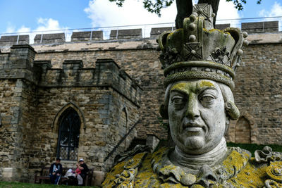 Low angle view of statue