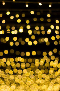 Defocused image of illuminated lights at night